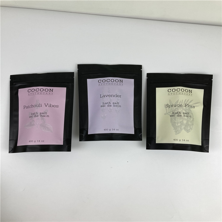 ถุงฟอยล์เกลืออาบน้ำขนาด 32 ออนซ์บรรจุภัณฑ์ผนึกถุงตั้งได้ / กระเป๋าขัดผิวกาแฟ 250 กรัม