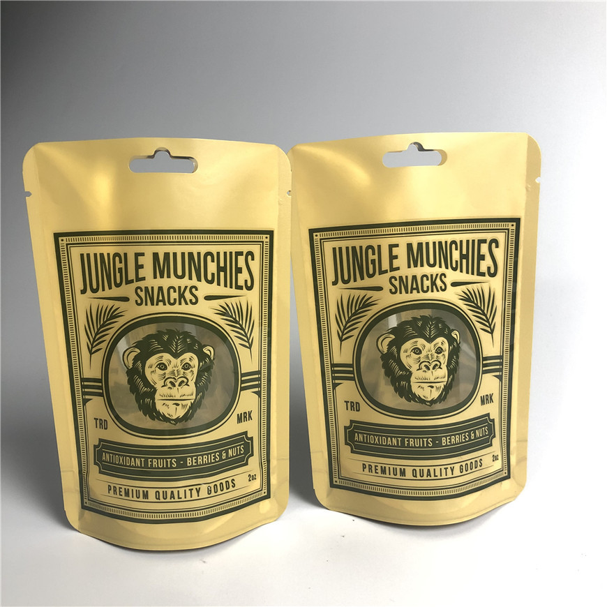 PA 1.5C AL 0.7C ถุงบรรจุภัณฑ์ขนมขบเคี้ยวด้าน Stand Up MPET