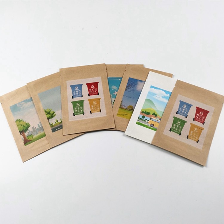 แป้งข้าวโพด SGS MOPP 50mic ถุงบรรจุภัณฑ์กระดาษผลไม้ PLA Lined