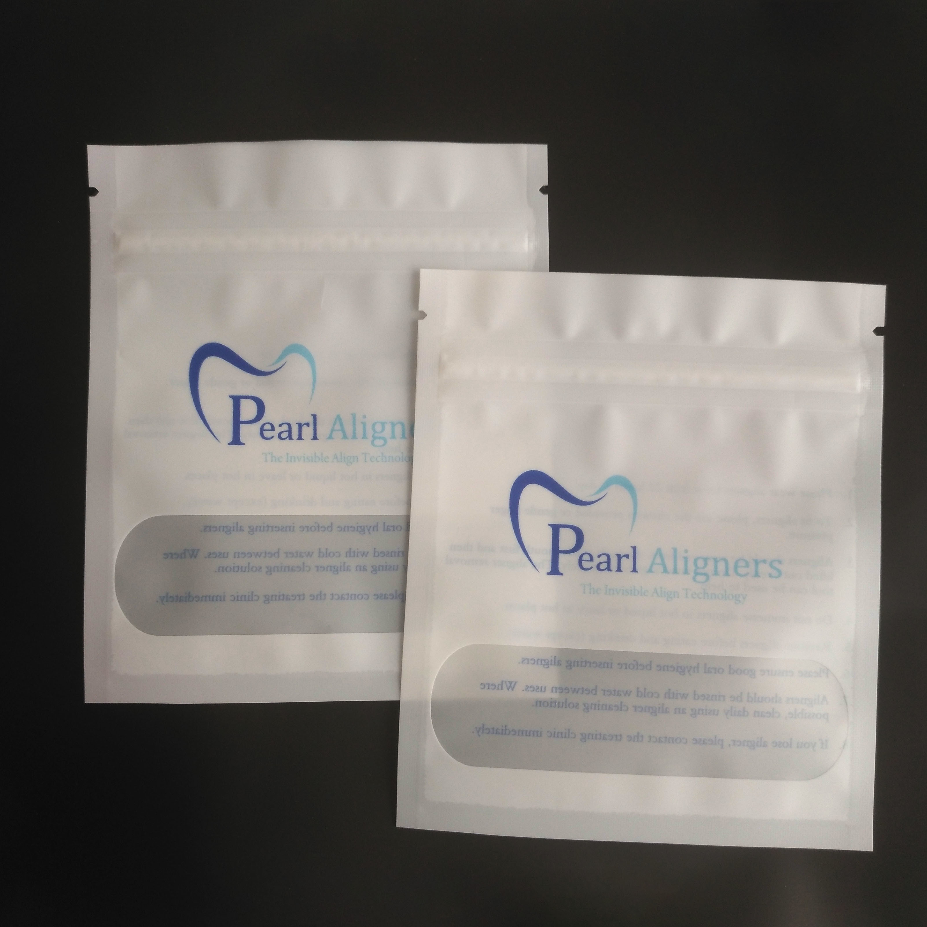 MOPP PE Clear Aligners ถุงพลาสติกบรรจุภัณฑ์ซีลสามด้าน Vmpet
