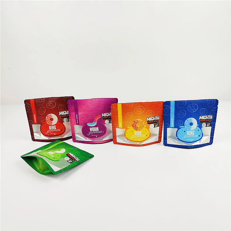 3.SA8000 QS CBD Gravure พิมพ์ถุงกันกลิ่น 100mic Matte Clear Mylar Bags