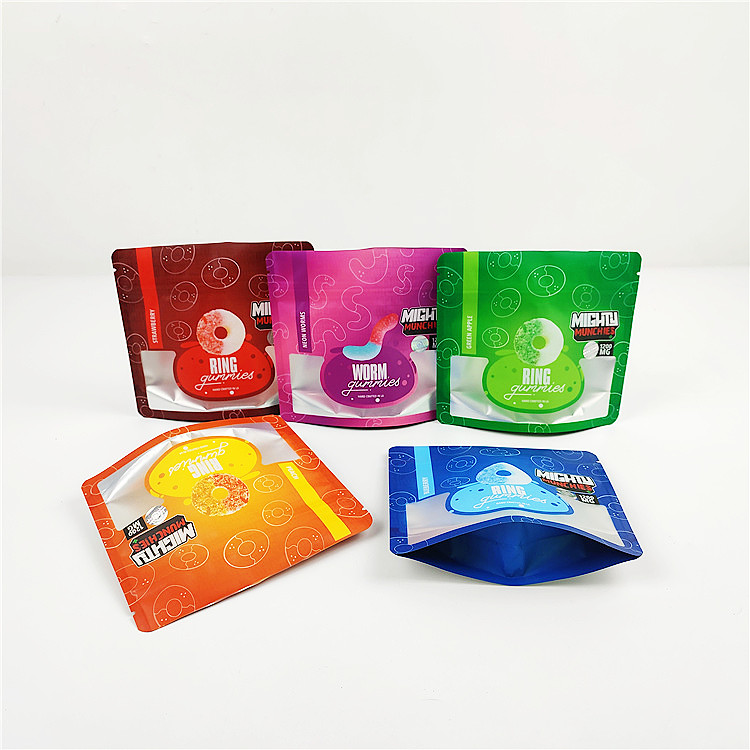 28g 80mic 1/4oz CMYK Mylar ถุงบรรจุภัณฑ์ FSC Matte CBD Mylar Bag