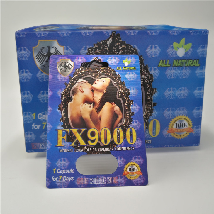 FX9000 R12 3d Paper Blister Card บรรจุภัณฑ์พลาสติกสำหรับ Sex Pill