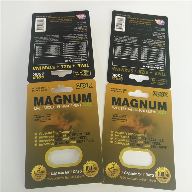 ISO Magnum Sex Pills บรรจุภัณฑ์ CMRK Rhino 69 Male Enhancement Blister Cards