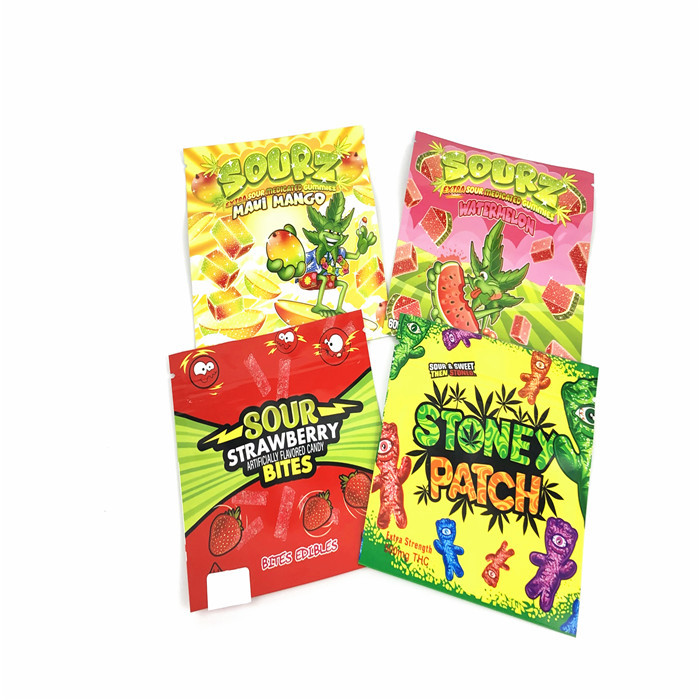 CMYK SGS Gravure Smell Proof Ziplock กระเป๋ายืนขึ้นเด็กทน 110mic