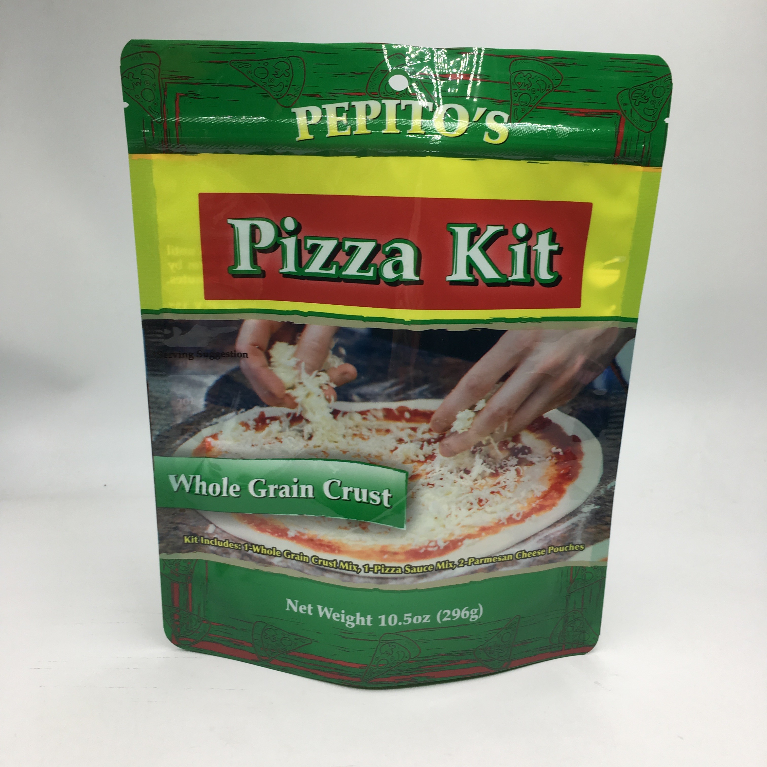 MOPP VMPET 296g Stand Up Ziplock Pouch ชุดพิซซ่า Grain Crust Pizza 10.5oz
