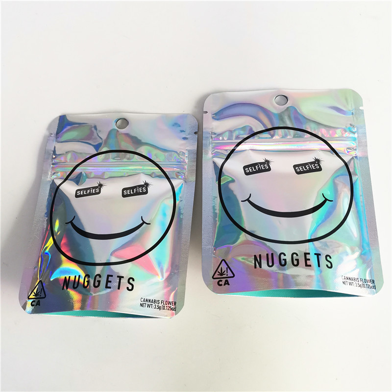 3.5g Cbd บรรจุภัณฑ์ธูปสมุนไพร Matte Glossy 12C VMPET Cbd Zipper Bag