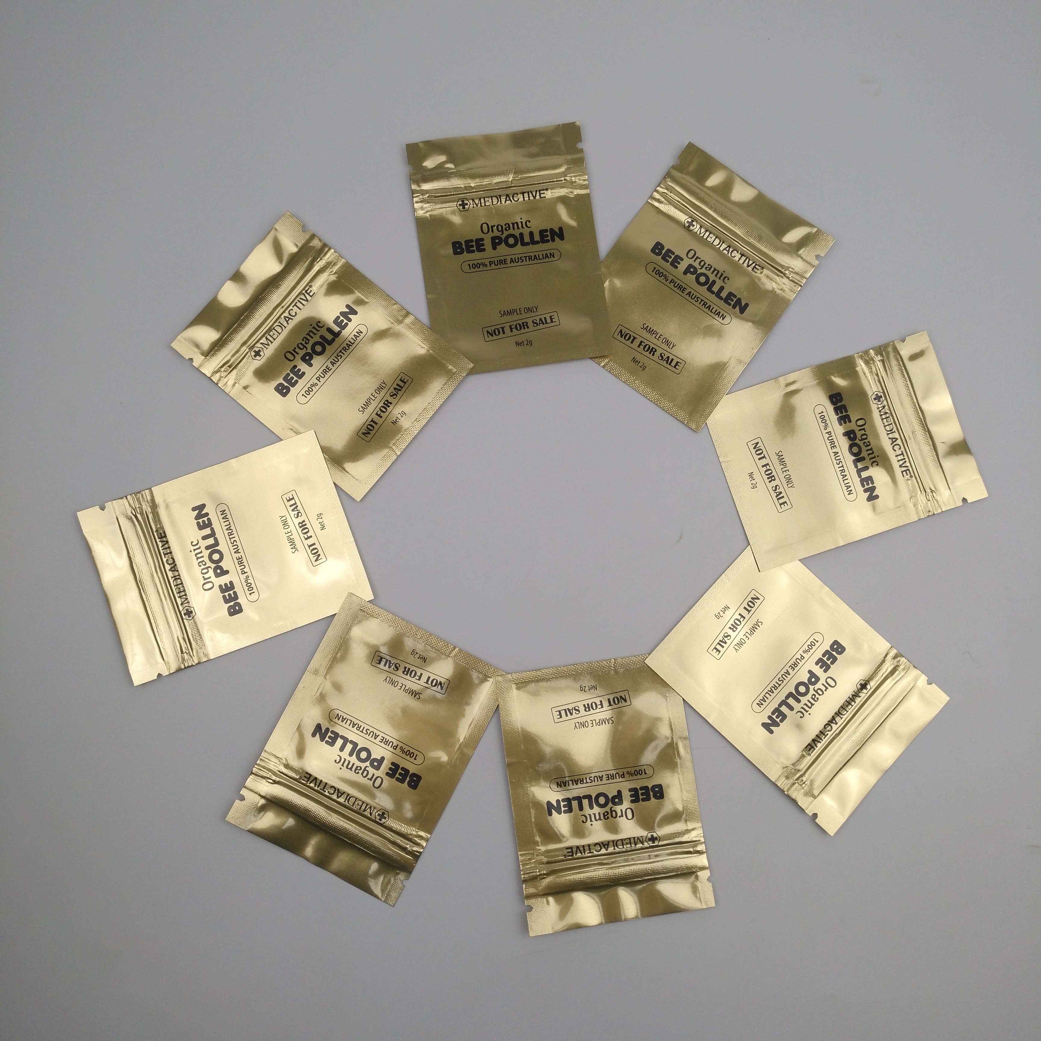 Gravure 100mic CMYK ถุงพลาสติกบรรจุภัณฑ์ SGS VMPET กระเป๋าซิปแบน