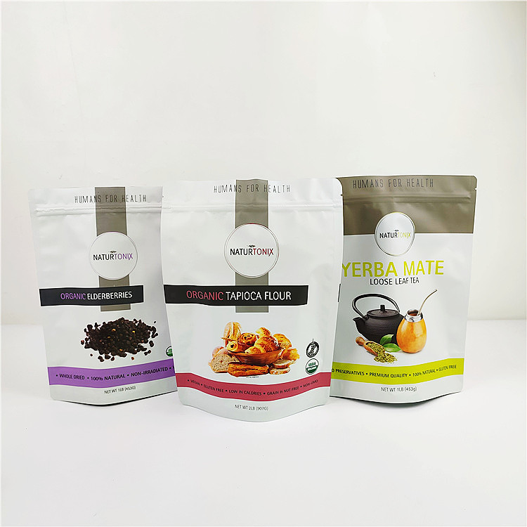 Gravure 120mic ลามิเนตยืนขึ้นถุงโฮโลแกรม VMPET MOPP ถุงบรรจุภัณฑ์พลาสติก