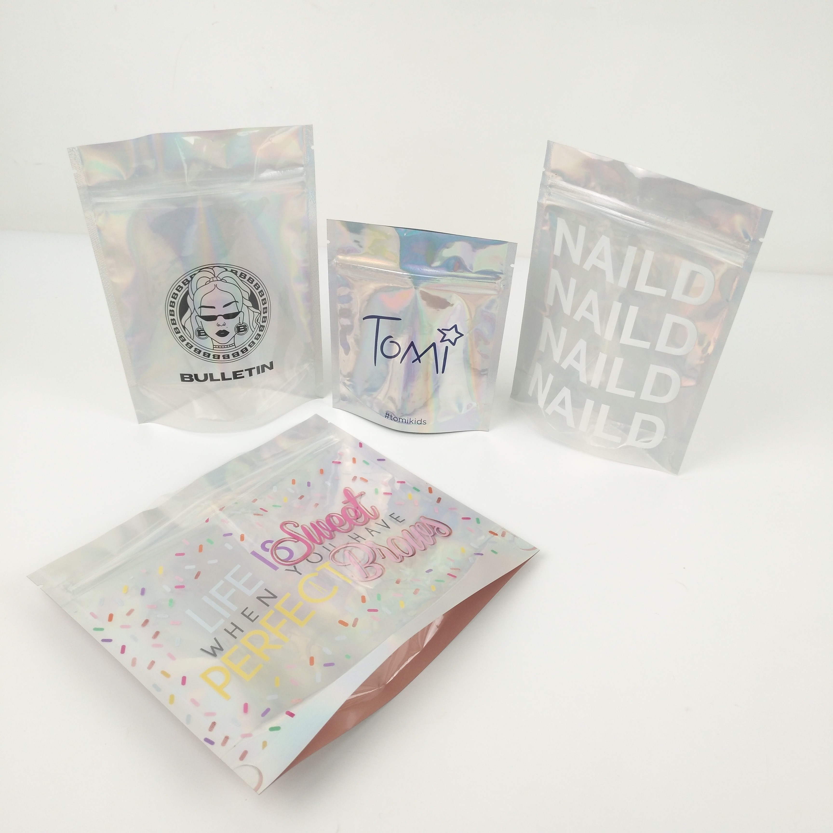 1.2c Mpet CMYK Ziplock ถุงบรรจุภัณฑ์พลาสติก VMPET Gravure สำหรับเครื่องประดับเครื่องสำอาง