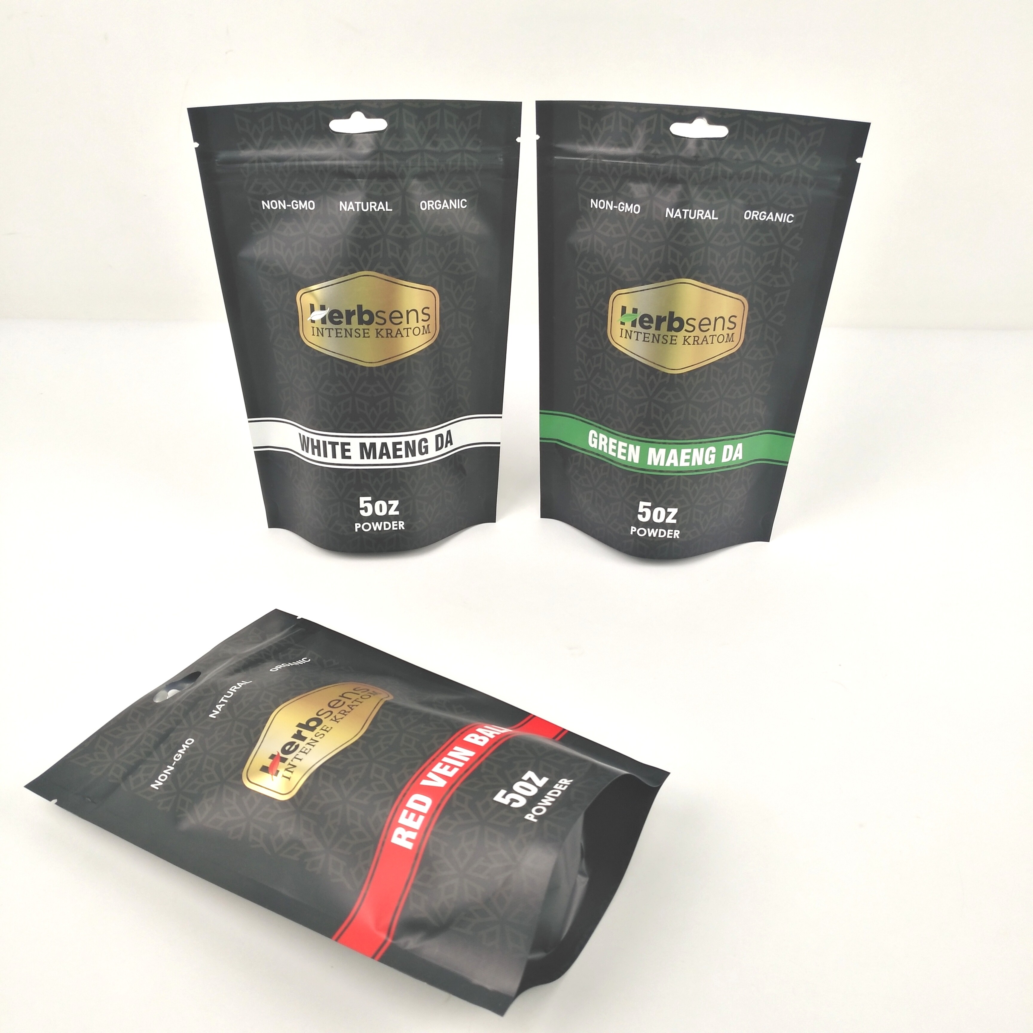 200g Vmpet 10C ถุงพลาสติกลามิเนตบรรจุภัณฑ์ Black Matte Mopp