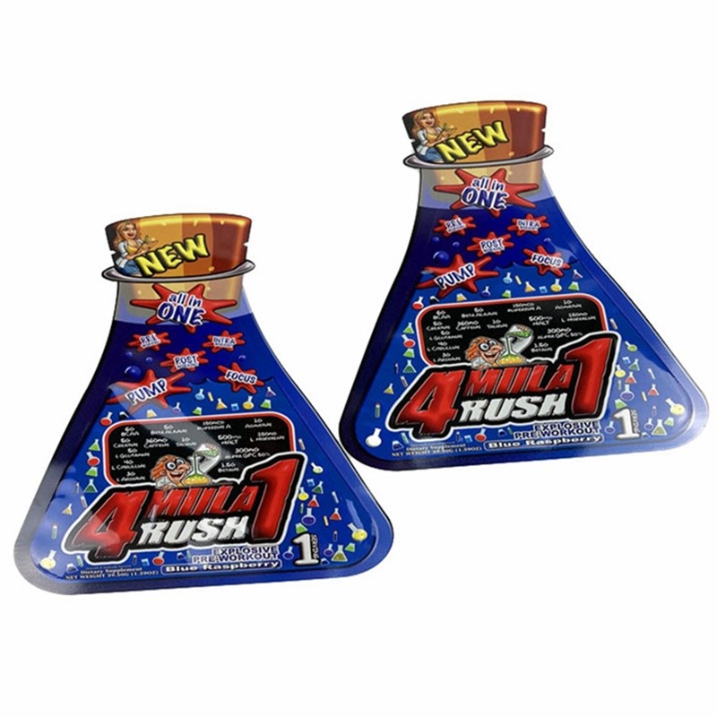 พิมพ์ดิจิตอลที่กำหนดเองรูปร่างน้ำมันมะพร้าวซอง Mylar อาหารถุงแบนขนมถุงขนมสำหรับวัชพืชFlower