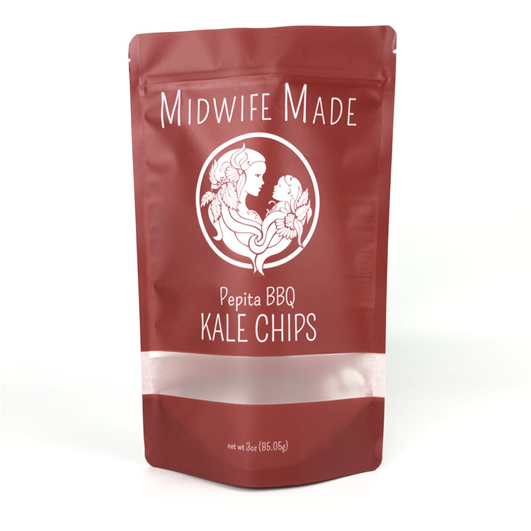 ถุงบรรจุภัณฑ์อาหารอลูมิเนียมเคลือบผลพลาสติกลามิเนตยืนขึ้นชาผักผสมกระเป๋าถุงสำหรับชิป