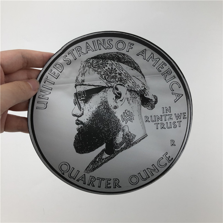 Soft Touch พลาสติก 3.5g แพ็คถุง Mylar Die Cut กระเป๋าไม่สม่ำเสมอพร้อม Ziplock ทรงกลม 7g ถุงคุกกี้