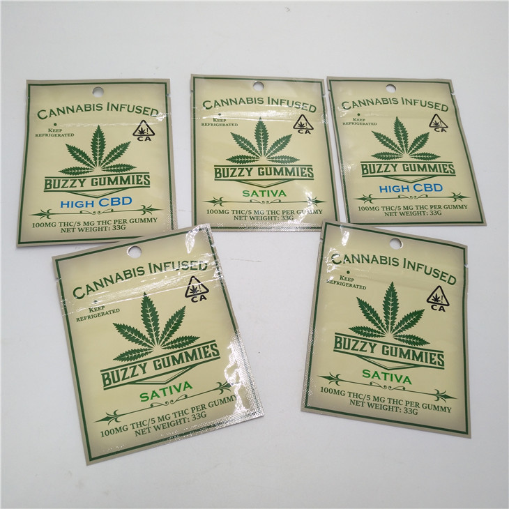 บรรจุภัณฑ์ธูปสมุนไพรกันกลิ่นเด็ก PET CBD Weed VMPET Herbal Weed Bag