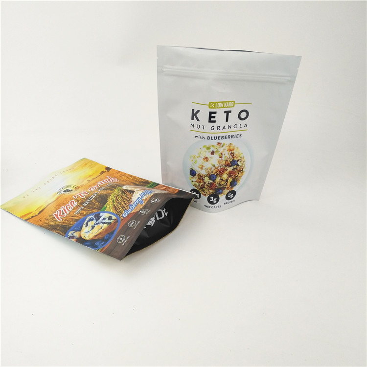 CMYK CPP ถุง Mylar แบบผนึก Frosted Stand Up Doypack Zipper 120mic MOPP