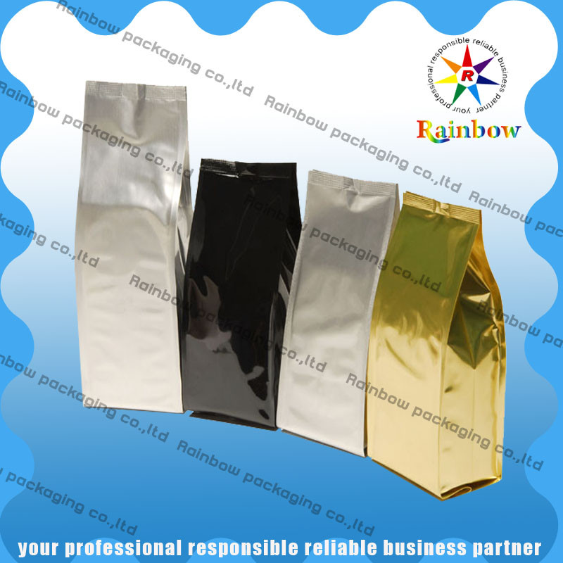 กาแฟที่กำหนดเองยืนขึ้นถุงน้ำหนักเบาพิมพ์สีสันด้วย Ziplock