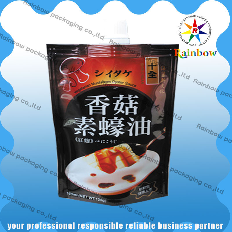 สามสีปิดผนึกพิมพ์ถุงขนมขบเคี้ยวบรรจุภัณฑ์พลาสติกเกรดอาหารสำหรับขนมขบเคี้ยว / เครื่องเทศ