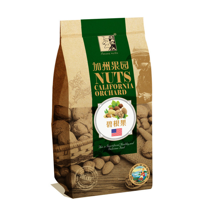 ถุงกระดาษแบบกำหนดเองสีน้ำตาล 150 กรัมถุงกระดาษคราฟท์ขนมขบเคี้ยว Lolly