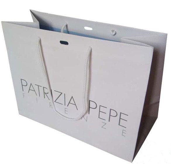 กระดาษคราฟท์สีขาวขนาดใหญ่ถุงกระดาษที่กำหนดเองมีรูตรงกลาง