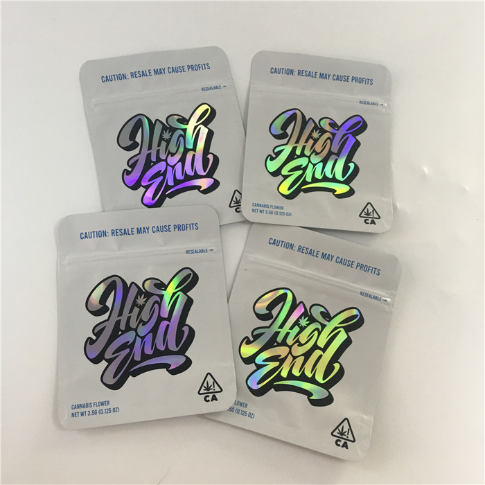 พิมพ์ถุงพลาสติกกันกลิ่น 3.5g รูปร่างผิดปกติ Mylar Bag