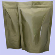 อลูมิเนียมฟอยล์มันวาวแบบกำหนดเองบรรจุภัณฑ์ทองยืนขึ้นด้วย Ziplock