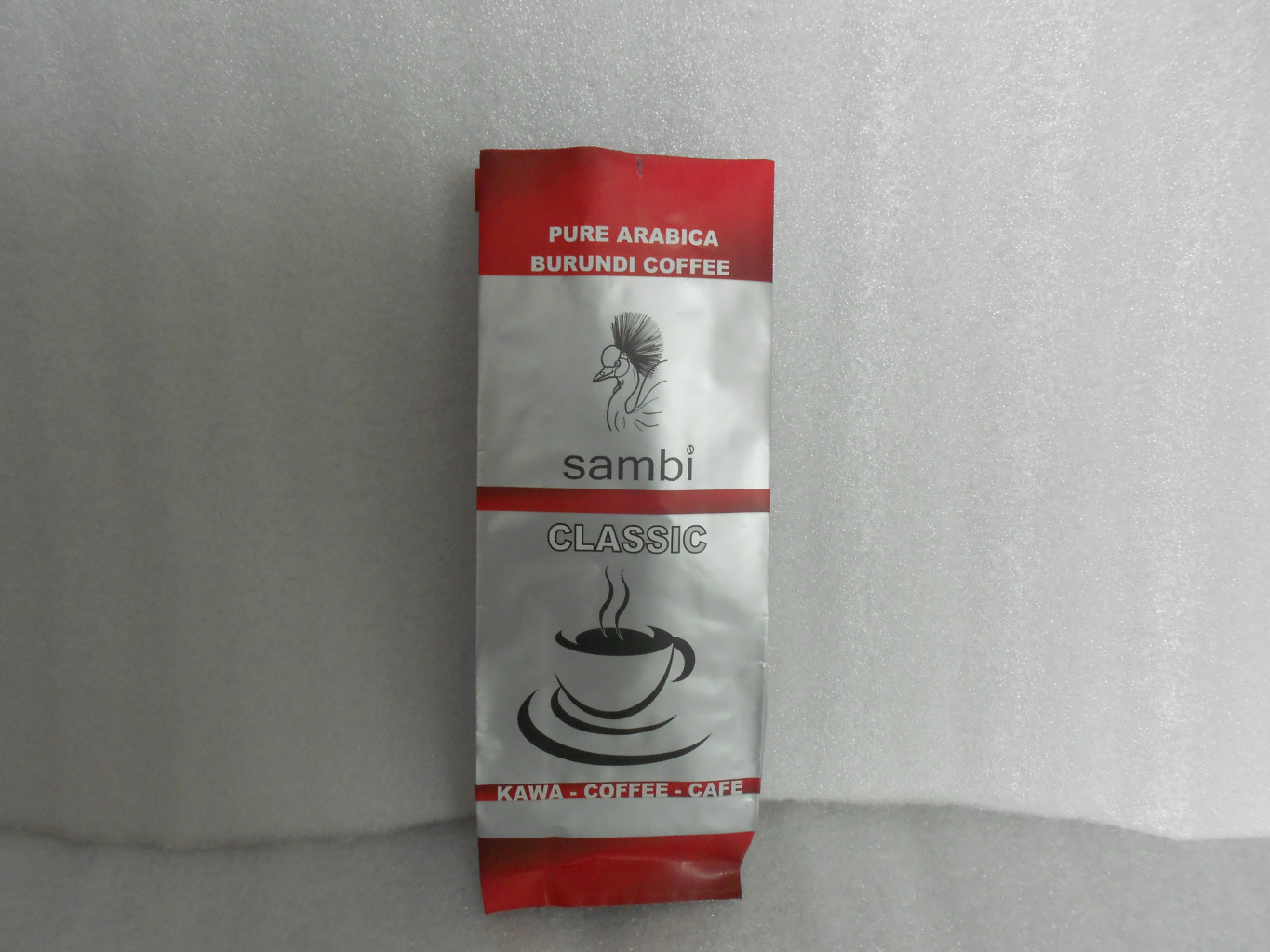 400 กรัม Side Gusset Matte Silver อลูมิเนียมฟอยล์ถุง Sambi Classic สำหรับเมล็ดกาแฟ