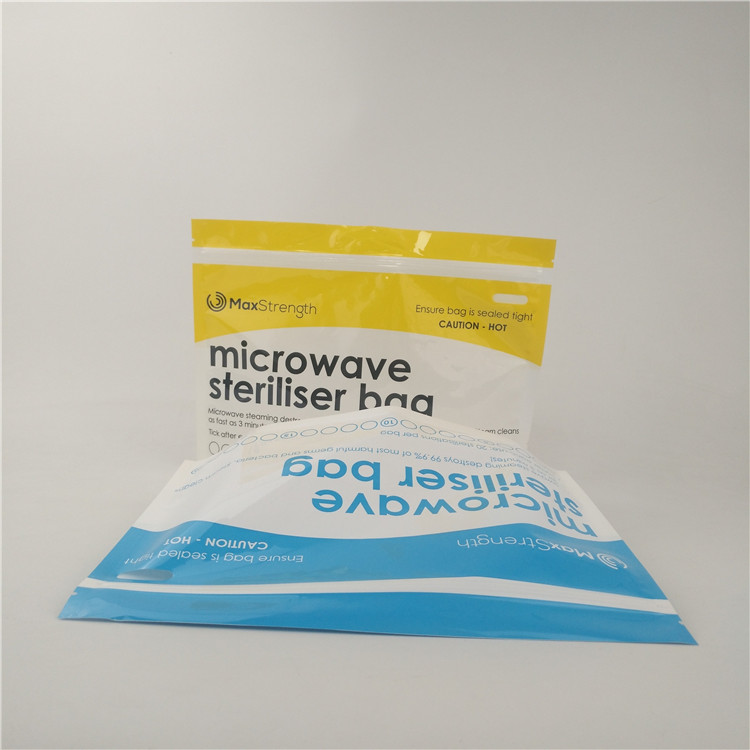 Glossy Stand Up Pouch รายเดือนถ้วยฆ่าเชื้อถุงบรรจุอาหารเด็ก