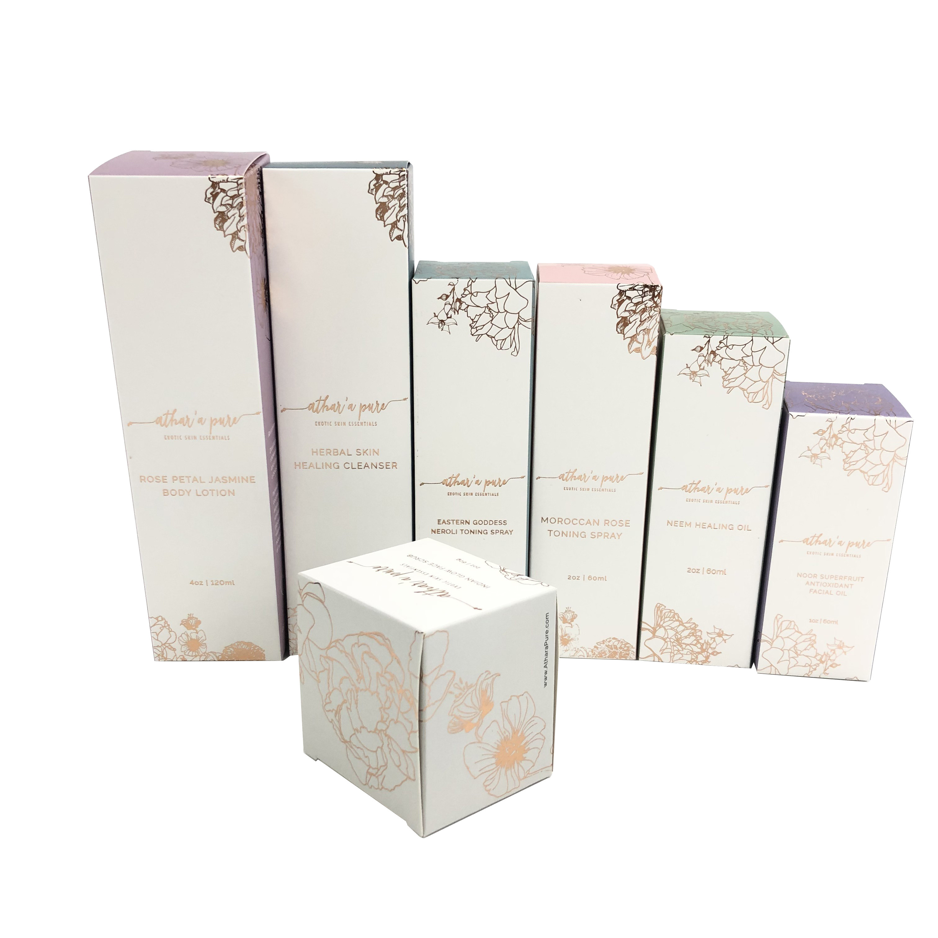 กล่องกระดาษบรรจุภัณฑ์เครื่องสำอางโลโก้พิมพ์สีรีไซเคิลกล่องบรรจุภัณฑ์ขนตาแบบกำหนดเองพร้อมปั๊มฟอยล์สีทอง