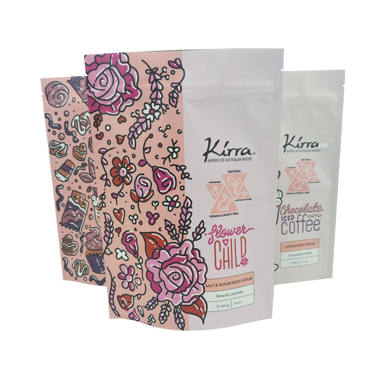 10C CMYK ถุงบรรจุภัณฑ์เครื่องสำอาง MOPP VMPET Mocha Chocolate Body Scrub