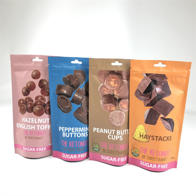 CMYK 110mic ซิปยืนขึ้นกระเป๋ากินถุง Mylar หลักฐานเด็กป่าน