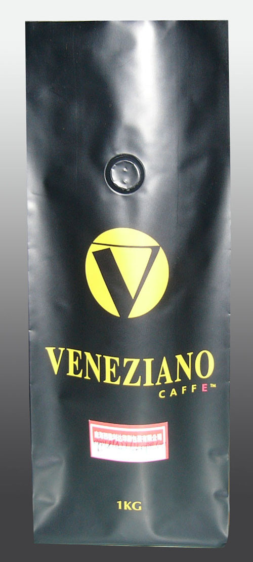 สีเงินสูญญากาศซีลถุงชาบรรจุภัณฑ์ผิวด้านลุกขึ้นยืนด้วยวาล์ว Degassing