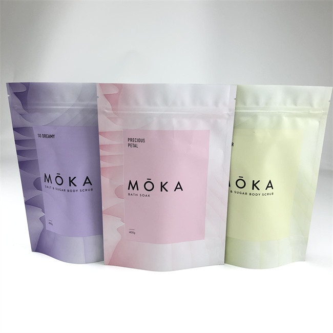 ถุงบรรจุภัณฑ์เกลืออาบน้ำพิมพ์แม่พิมพ์พลาสติกผนึก Matte