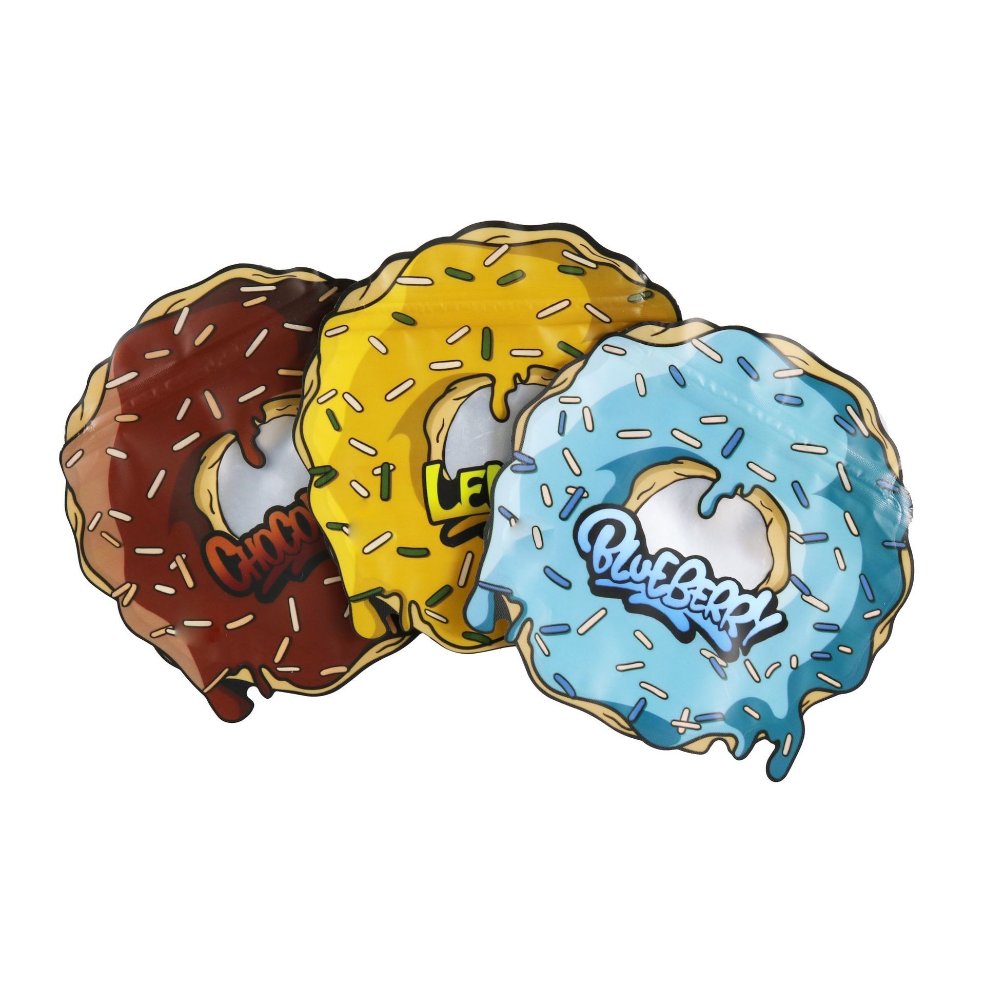 วงกลมรอบผิดปกติถุงไดคัท Mylar ผนึกรูปร่างที่กำหนดเอง 3.5 7 กรัม