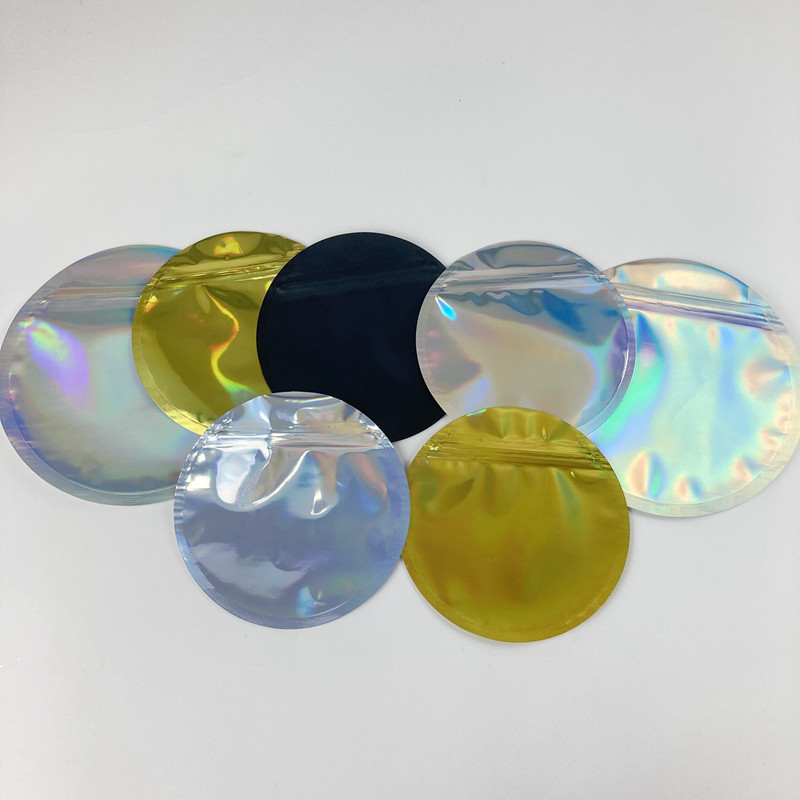 ถุงฟอยล์โฮโลแกรม Mylar แบบถอดเปลี่ยนได้ Die Cut Custom Shaped 3.5G