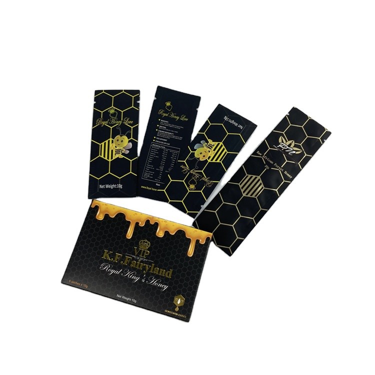 อาหารเกรด Royal Honey Bee ซองถุงพลาสติกบรรจุภัณฑ์ Mylar 10g 20g