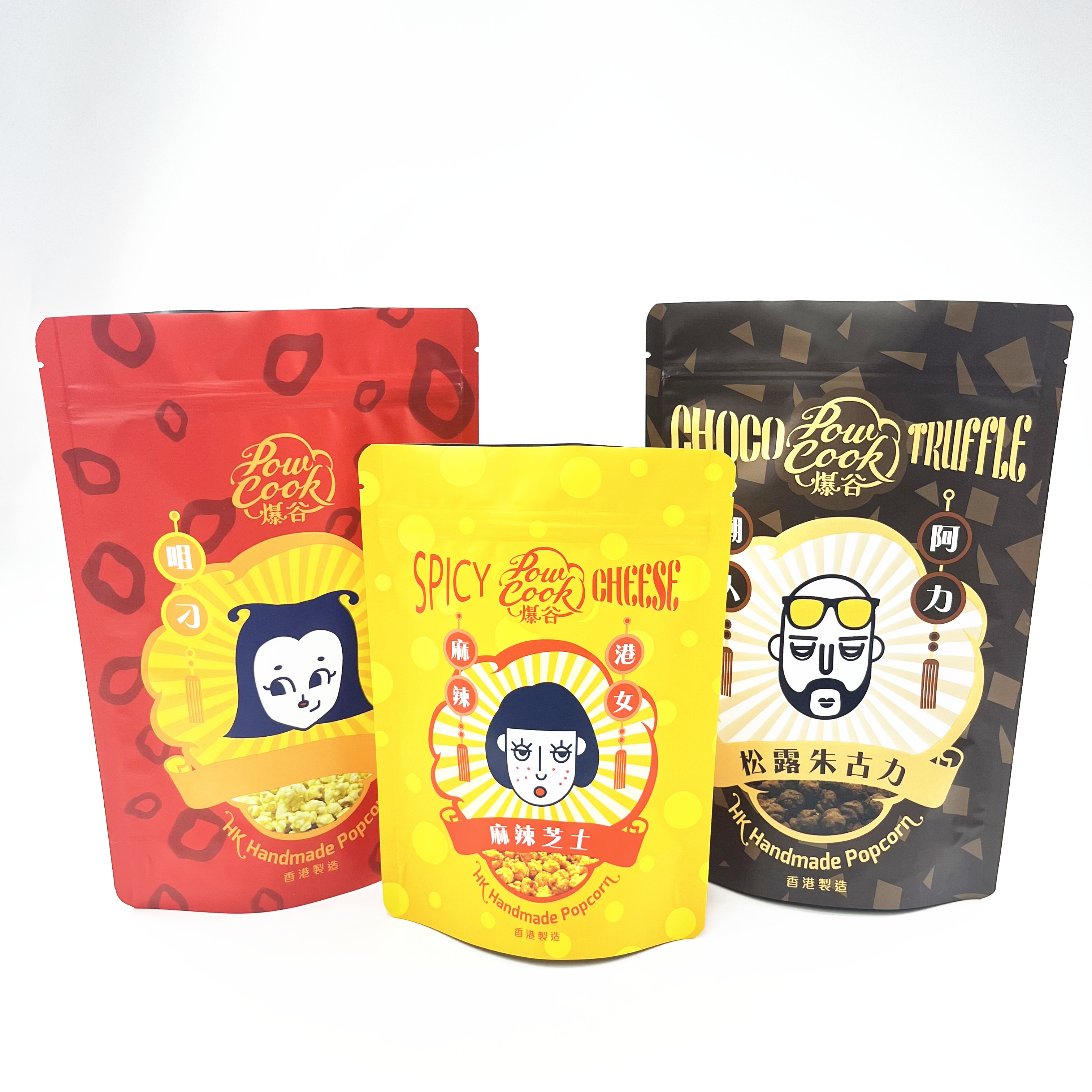 ถุงบรรจุภัณฑ์ Ziplock พิสูจน์กลิ่น Mylar Resealable สำหรับคุกกี้ขนมขบเคี้ยวอาหาร