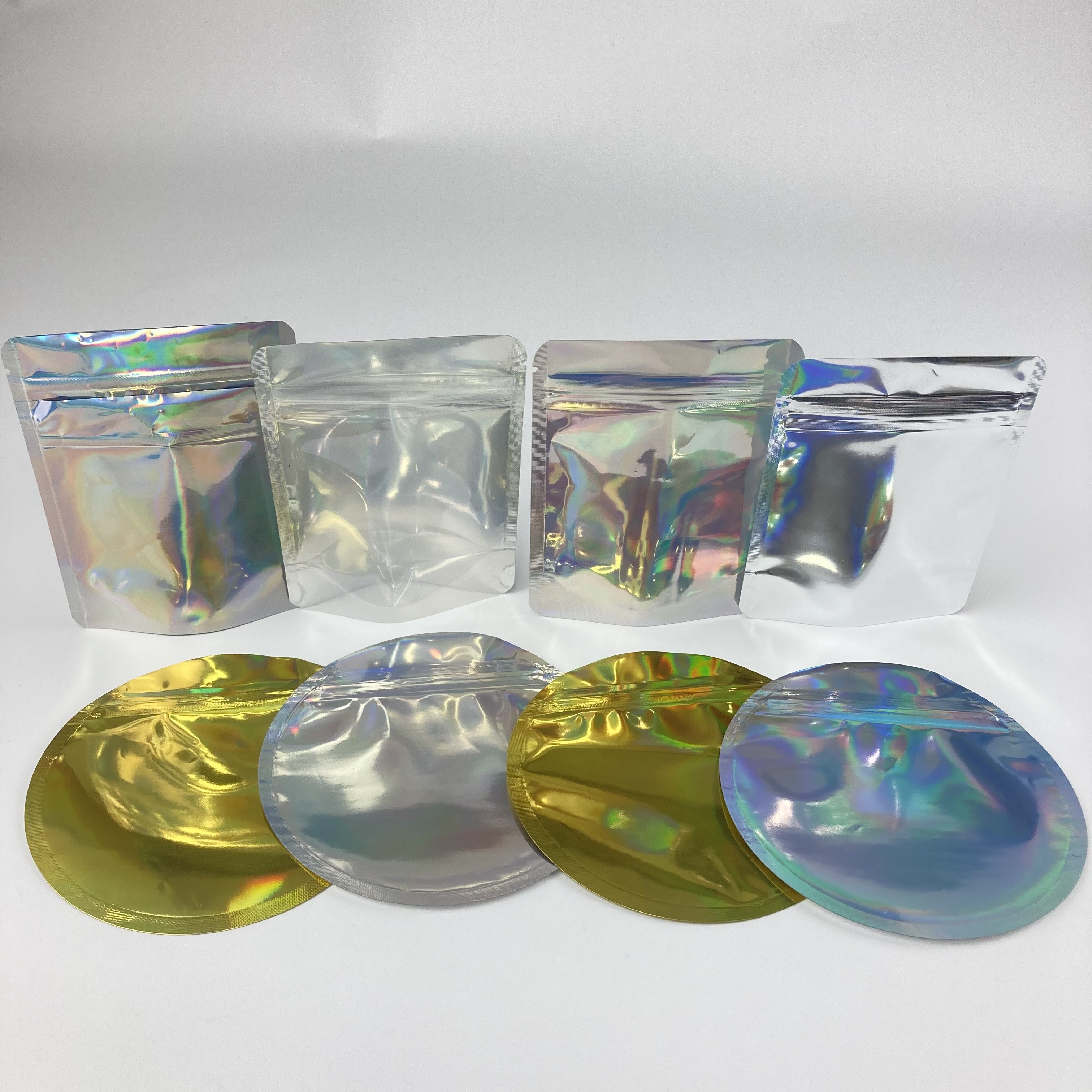 อลูมิเนียมฟอยล์ชาบรรจุภัณฑ์ขนมขบเคี้ยวยืนขึ้นถุงซิปปรับแต่ง