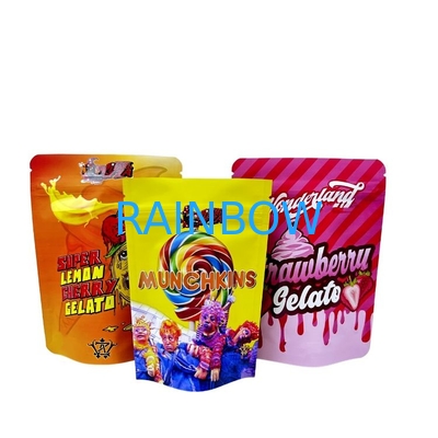 Minfly Digital Printing Custom อลูมิเนียมโฟลย สามารถลอกใหม่ได้ ยืนขึ้นกันกลิ่น Zipper Mylar Packaging Bag Bags สําหรับอาหาร