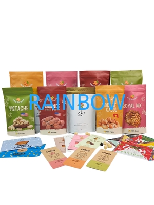 สินค้าอาหารระดับสนาคพัสดุบรรจุ ผนึกความร้อน กระเป๋าซิปอลูมิเนียมสําหรับถั่ว ชา กาแฟ อาหารสัตว์เลี้ยง