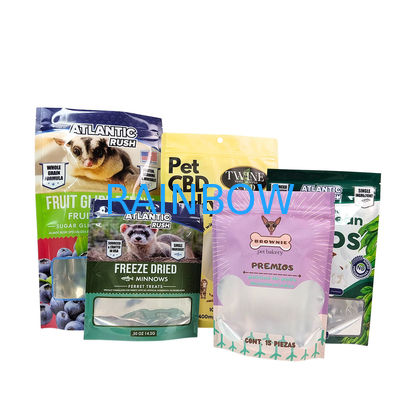 ถุงบรรจุอาหารสัตว์เลี้ยงแบบกำหนดเองพร้อมการพิมพ์กราเวียร์สำหรับบรรจุภัณฑ์กันความชื้น