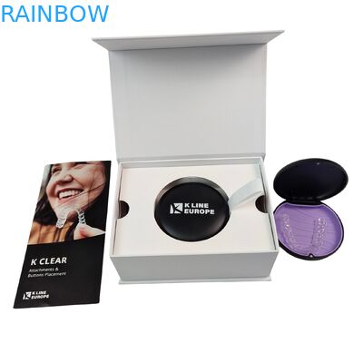 โลโก้ที่กําหนดเอง แปรงเข็มฟัน กล่องชุด Orthodontic Aligner กล่องบรรจุด้วยกระดาษใส่ฟัน