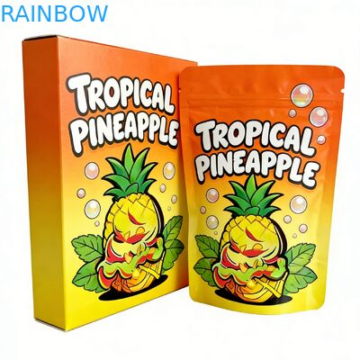 กระเป๋าสะพาย 3.5 Mylar ที่กําหนดเอง พร้อมกล่องแสดงภาพ สําหรับดอกไม้ แคนดี้ ขนมหวาน กระเป๋าสะพายยาง ป้องกันเด็ก 3.5g 7g 14g กระเป๋าสะพาย Mylar