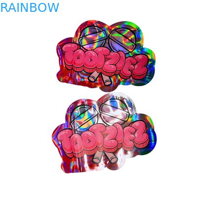 กระเป๋า Mylar แบบโฮโลแกรฟิกตามสั่ง พร้อมซิปที่สามารถปิดใหม่ได้ - กันกลิ่น วัสดุประเภทอาหาร และออกแบบที่สามารถปรับแต่งได้สําหรับบรรจุอาหารว่าง